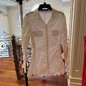 LIONESS white color pleated mini dress